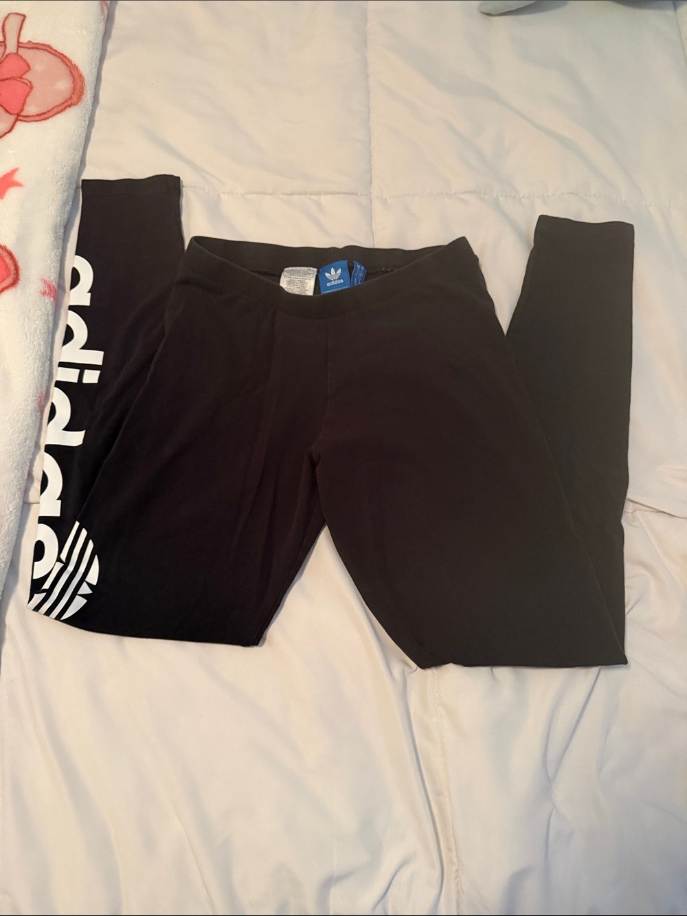 adidas Black Logo Girls' Leggings